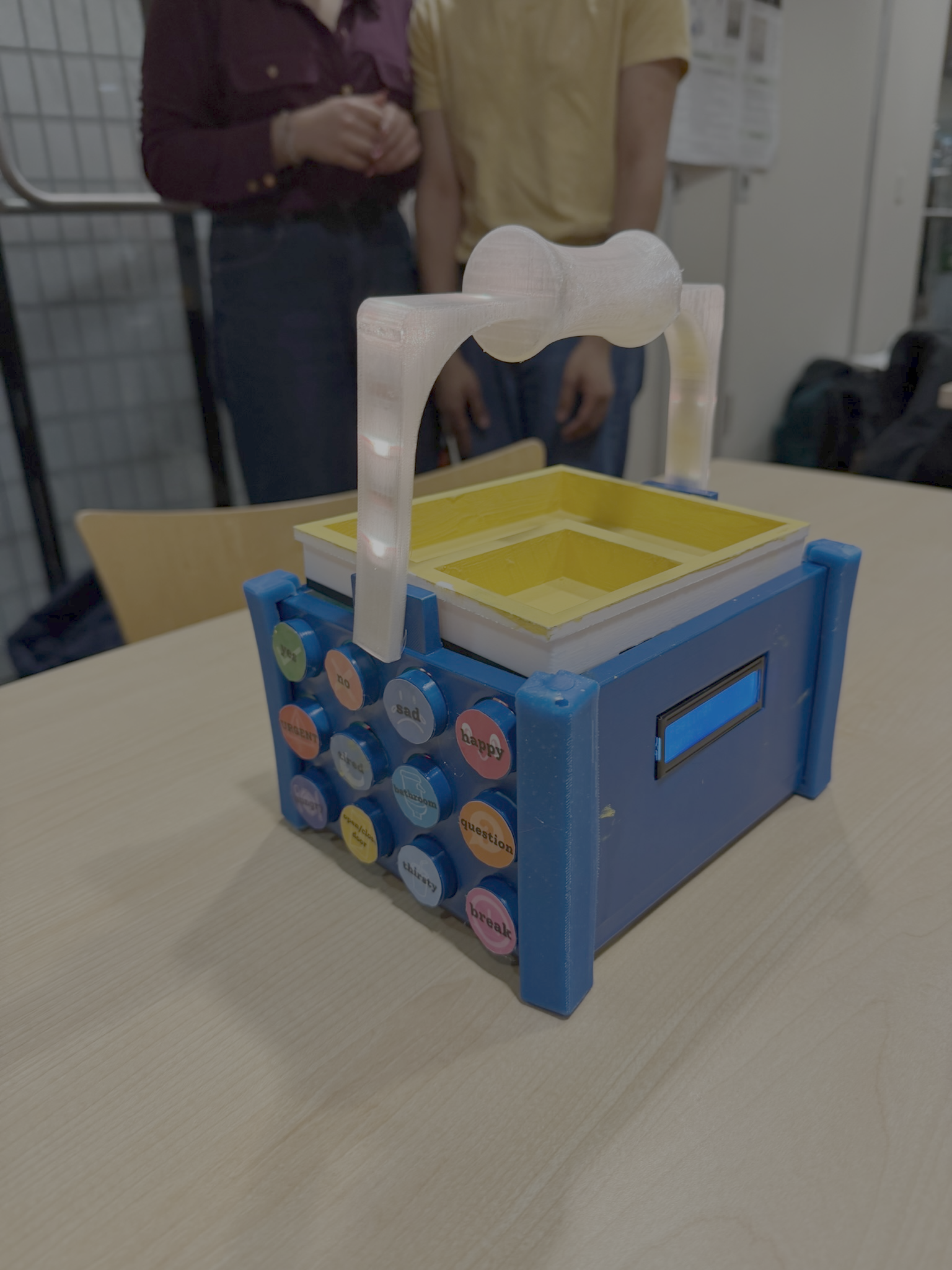 The finished assistive communication caddy