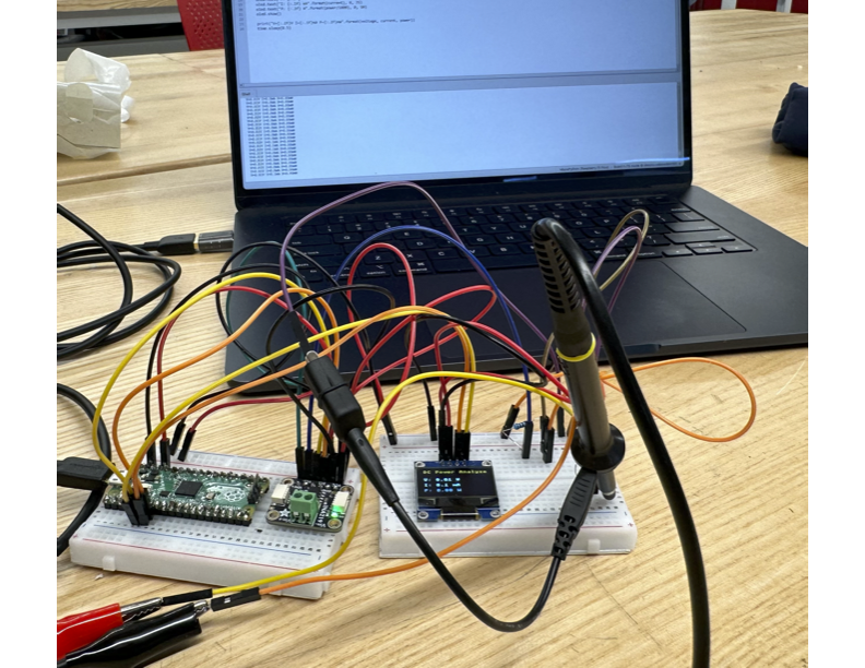 Breadboard prototype on the bench