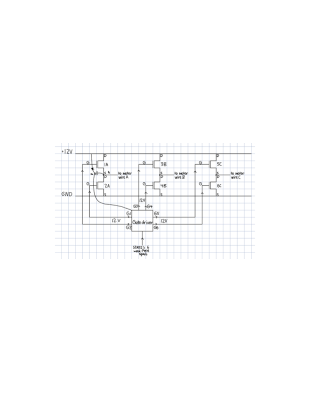 Early power stage schematic from the design phase